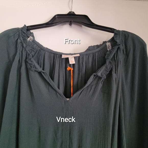 Knox Rose Womens Long Balloon Sleeves, Size XXL, Hunter Green * NEW* - Picture 3 of 8